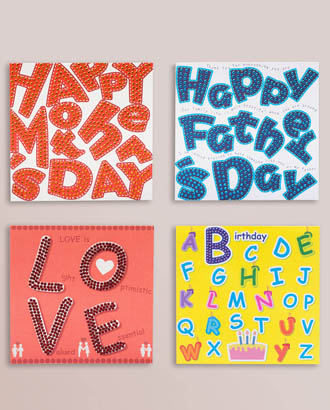 Handmade Rhinestone Greeting cards<br> Set B