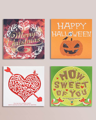 Handmade Rhinestone Greeting cards<br> Set E