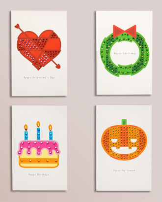 Handmade Rhinestone Greeting cards<br> Set H