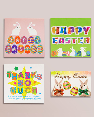 Handmade Rhinestone<br>Easter cards