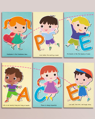 Handmade Rhinestone Greeting cards<br>Love and Peace