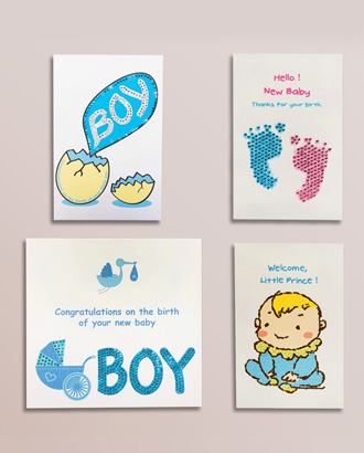 Manual Rhinestone Greeting cards<br>Little Prince