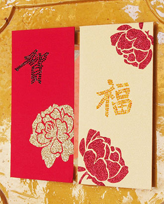 Rhinestones Red Envelope-Spring blooming