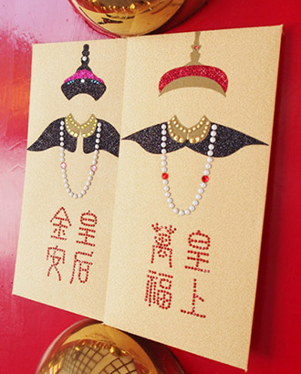 Rhinestones Red Envelope-Emperor and Queen