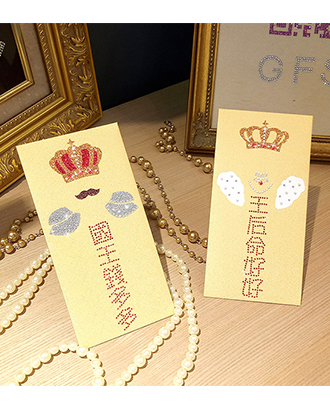 Rhinestones Red Envelope-Royal