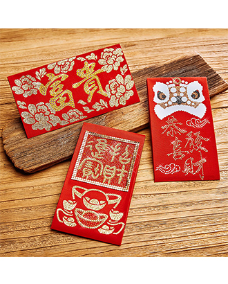 Rhinestones Red Envelope-Wishing you prosperity and wealth