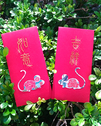Rhinestones Red Envelope-Year of the Mouse