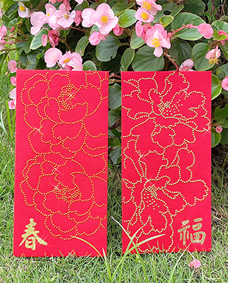 Rhinestones Red Envelope-Blessing