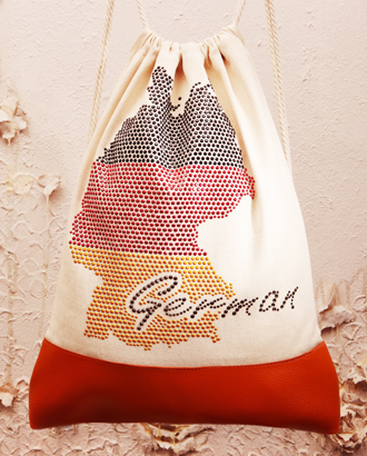 【Germany Flag】<br>Drawstring Backpack