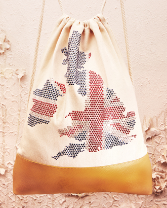 【United Kingdom Flag】<br>Drawstring Backpack