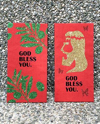 Rhinestones Red Envelope-God Loves The World series