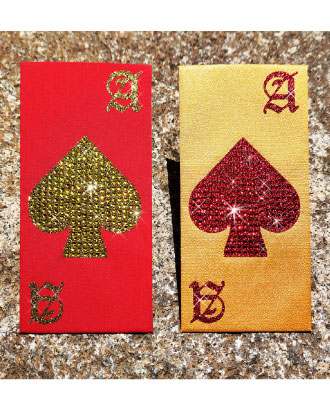 Rhinestones Red Envelope-Spade series