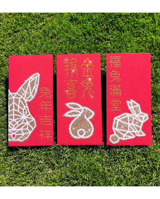 Rhinestones Red Envelope-Year of the Rabbit