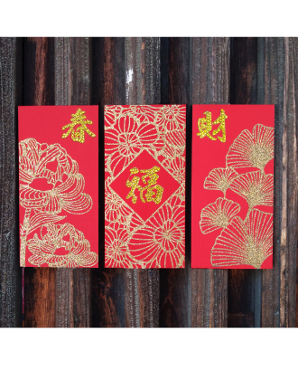 Rhinestones Red Envelope-Lunar New Year words
