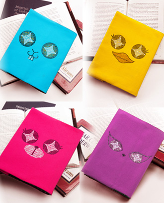 Fabric book cover<br> 【Shinning Animal face series】