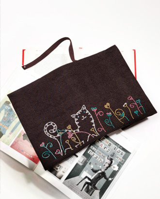 Fabric book cover<br>【 The Sweet Kitty】