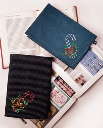 Christmas series fabric book cover <br>【 Candy Cane】
