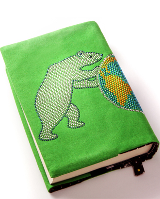 Listen to the earth series fabric book cover<br>【Polar bear】