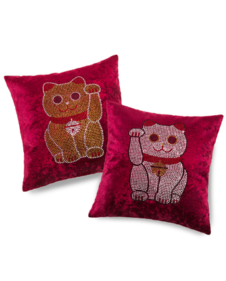 Good Fortune series cushion<br> 【Lucky Cat】